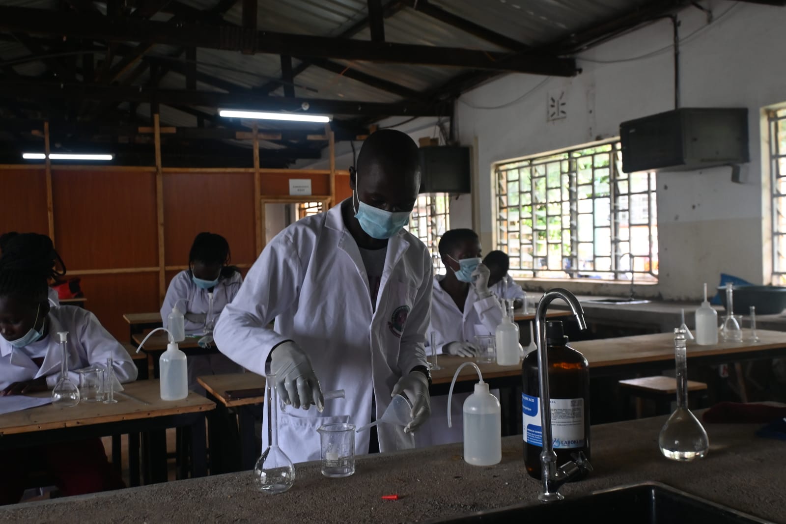 Trainees in the Laboratory During Practical Session